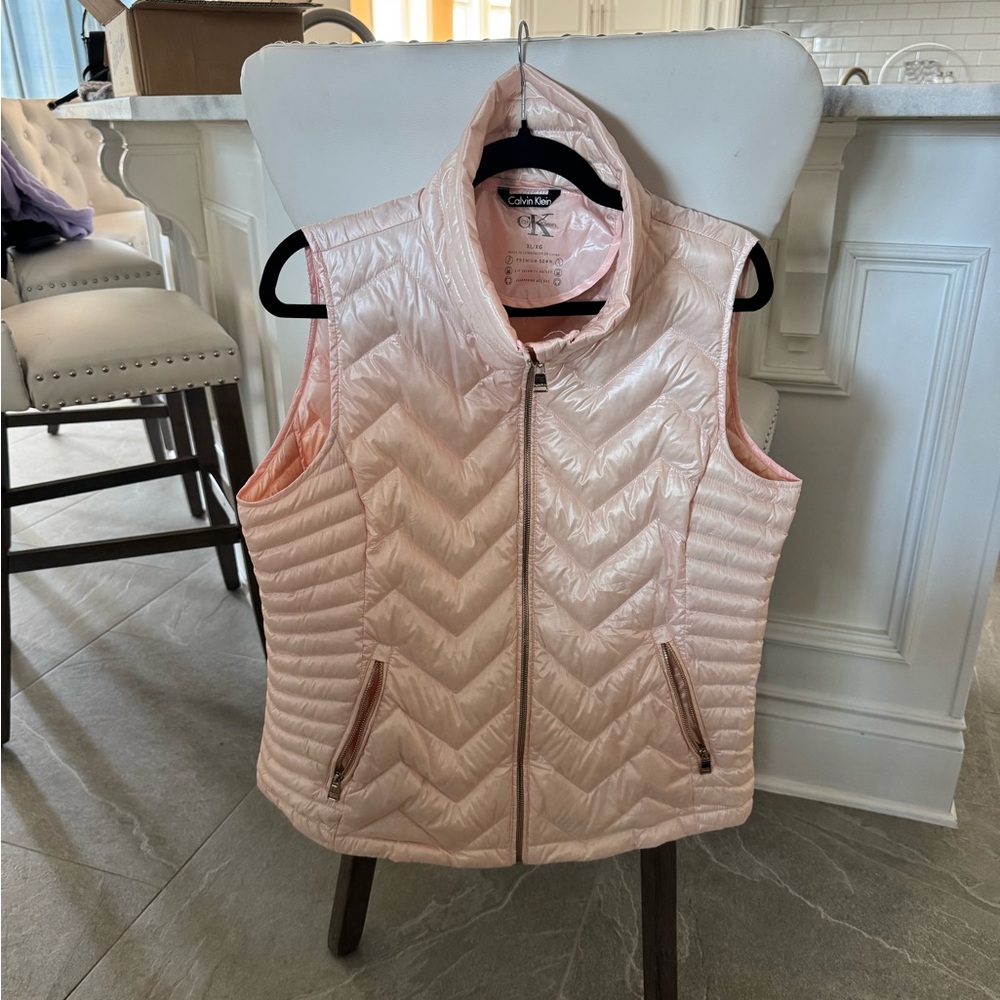 Calvin Klein Light Pink Puffer Vest